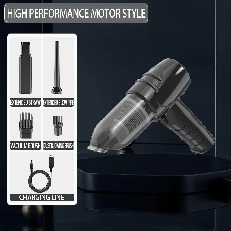 Wireless Car Vacuum Cleaner | Handheld & Cordless for Car + Home.