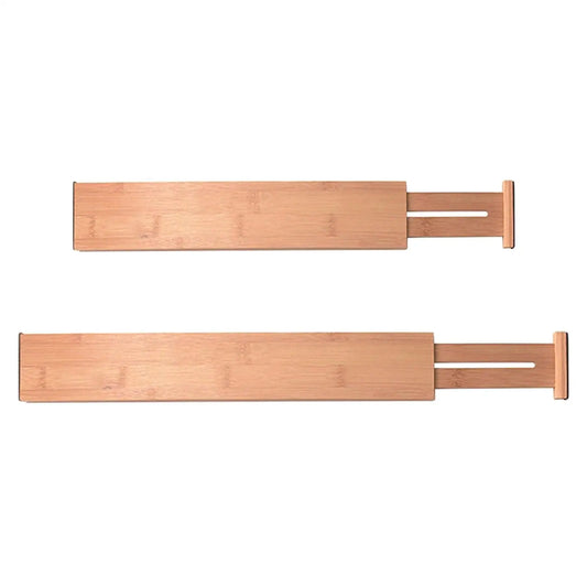 Adjustable Bamboo Drawer Dividers – Expandable Organizer for Kitchen, Bedroom & Office